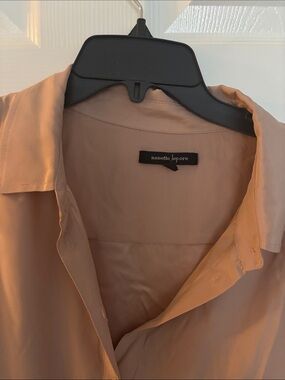 Nanette Lepore Blush Peach Collared Button-Up Shirt